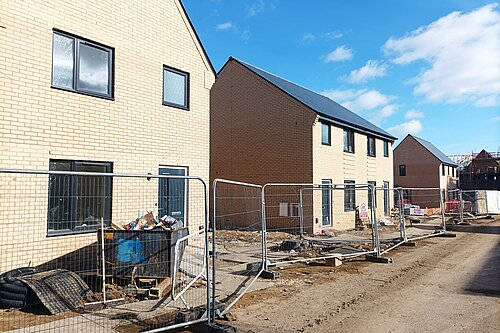 New build houses / homes still being built.