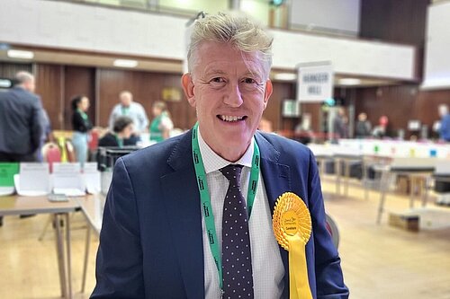 Newly elected councillor Jonathan Oxley