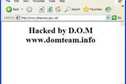 Hacked web site