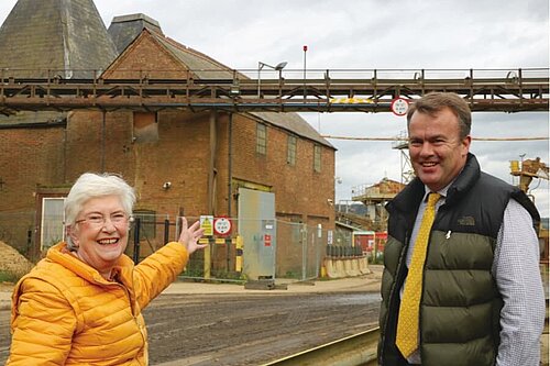 Merilyn Carnet and Richard Streatfield viewing potential Brownfield sites