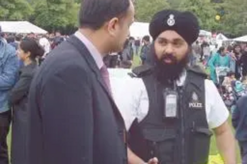 Parmjit Gill and Sikh Policeman