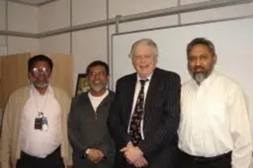 Mustafa Karim, Hashim Panchbhaya and Mussa Saleh meet with Council Leader Roger Blackmore to discuss issues effecting Spinney Hill.