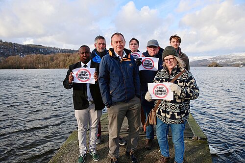 Tim and local Lib Dem campaigners in Windermere