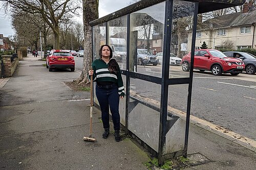 Bus stop bees