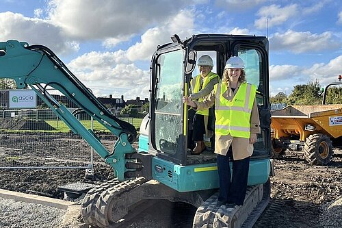 Jess on board digger