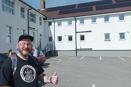 Gary Fuller outside Ross House