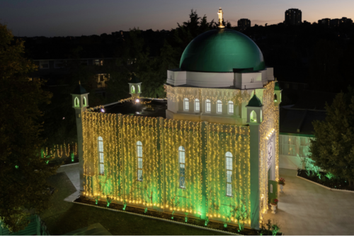 The Fazi Mosque was lit up to celebrate its 100th anniversaty