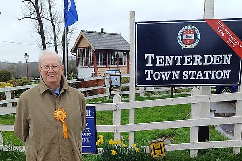 John Howson at Tenterden Train Station