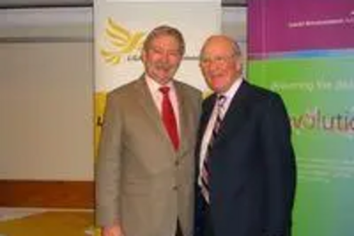 Cllr. Alan Taylor with Sir Menzies Campbell.