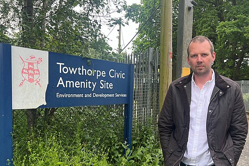 Andrew Hollyer standing at Towthorpe